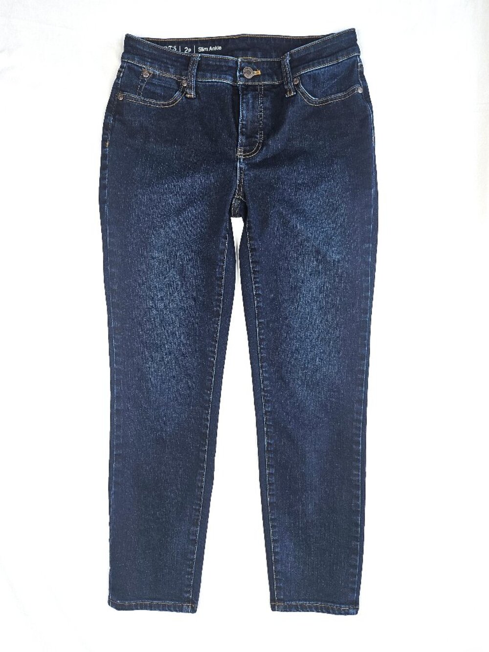 Talbots Flawless Slim Ankle Jeans | Dark Wash Stretch | Size Petite 2P | NWOT